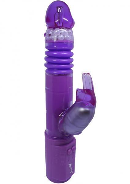 Deep Stroker Rabbit Vibe With Clit Stimulator - Purple - Buy X Toys