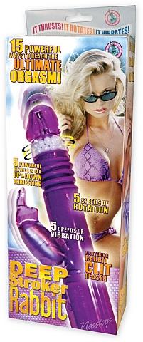 Deep Stroker Rabbit Vibe With Clit Stimulator - Purple - Buy X Toys