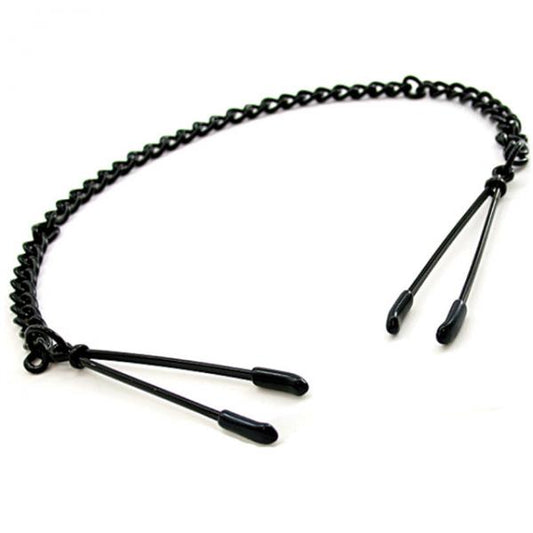 H2h Nipple Clamps Tweezer With Chain (black) - Buy X Toys