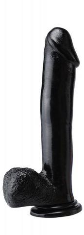 Basix Rubber 12 Inch Dong With Suction Cup Black - Buy X Toys