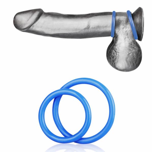 C & B Gear Silicone Cock Ring Set Blue - Buy X Toys