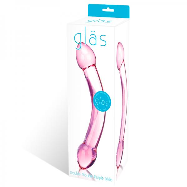 Glas Double Trouble Glass Dildo - Purple - Buy X Toys