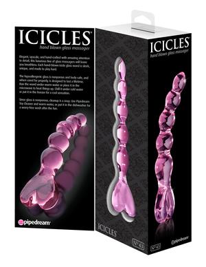 Icicles No 43 Pink Glass Beaded Massager - Buy X Toys