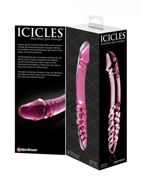 Icicles No 57 Glass Double Dildo Pink - Buy X Toys