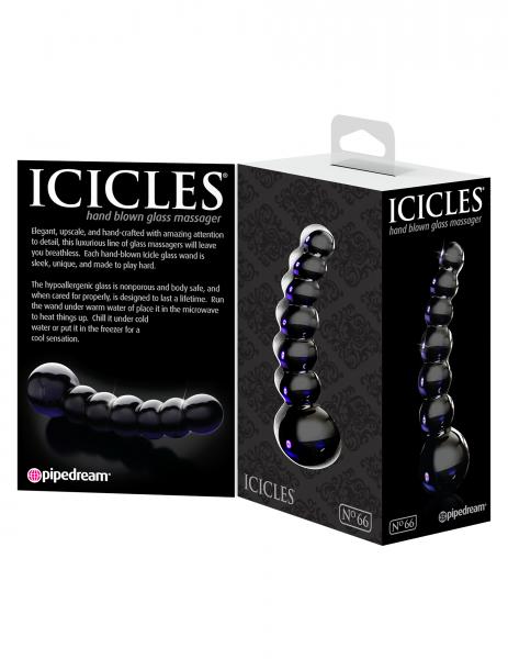 Icicles No 66 Glass Massager Black - Buy X Toys