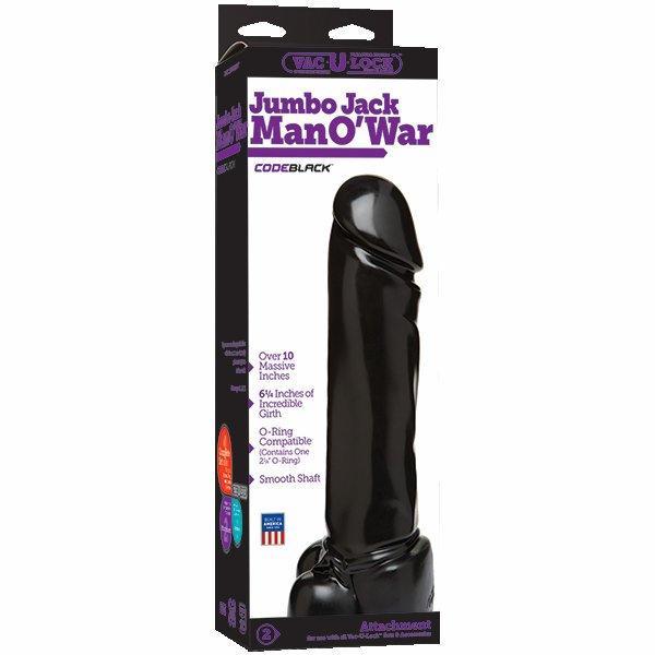 Vac U Lock Code Black Jumbo Jack Man O War10 inches - Buy X Toys