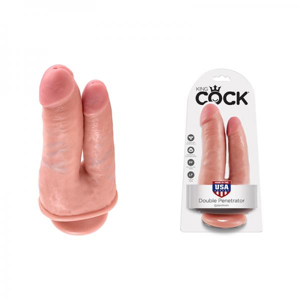 King Cock Double Penetrator Dildo Beige - Buy X Toys