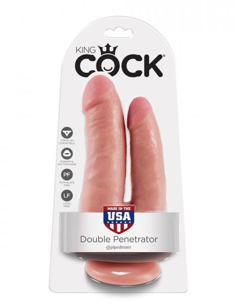 King Cock Double Penetrator Dildo Beige - Buy X Toys