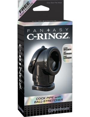 Fantasy C-Ringz Cock Pipe Ball Stretcher Black - Buy X Toys