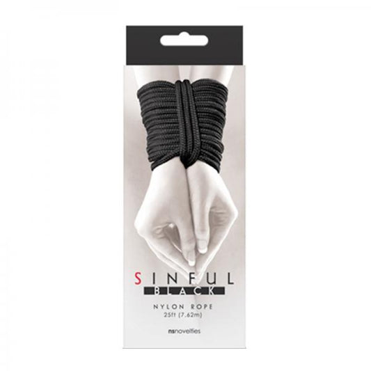 Sinful Nylon Rope 25 Ft Black - Buy X Toys