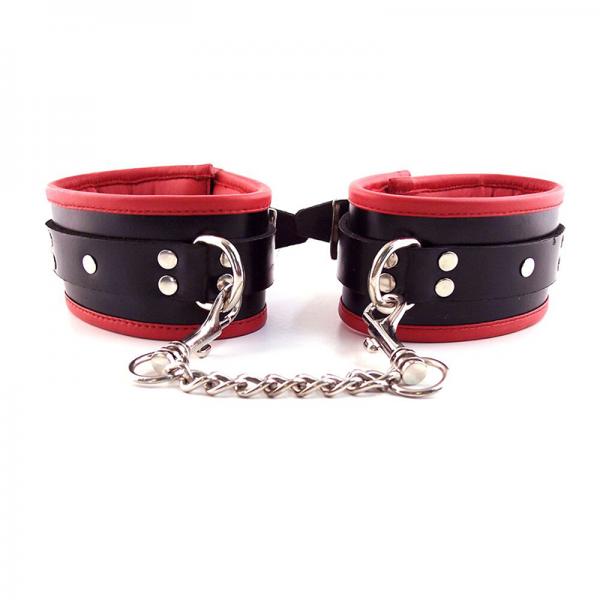 Rouge Padded Ankle Cuff Black/red - Buy X Toys