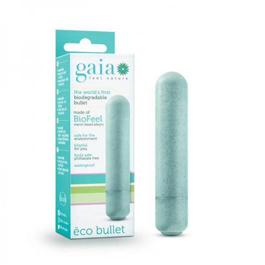 Gaia Eco Bullet Vibrator Aqua Blue - Buy X Toys