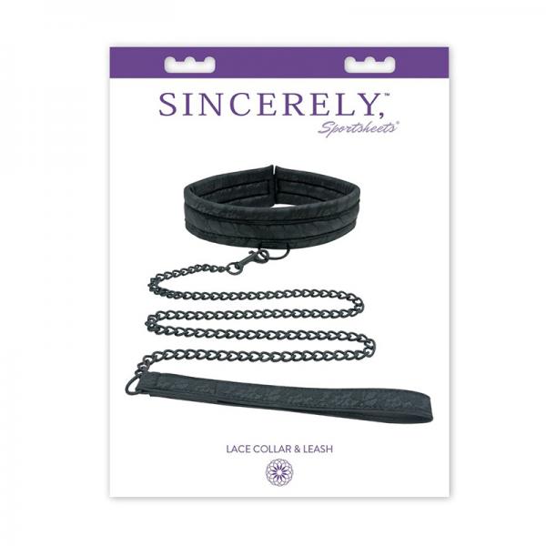 Midnight Lace Collar And Leash Black - Buy X Toys