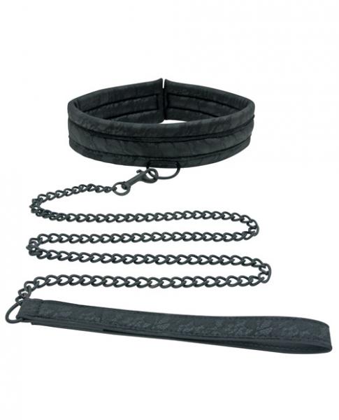 Midnight Lace Collar And Leash Black - Buy X Toys