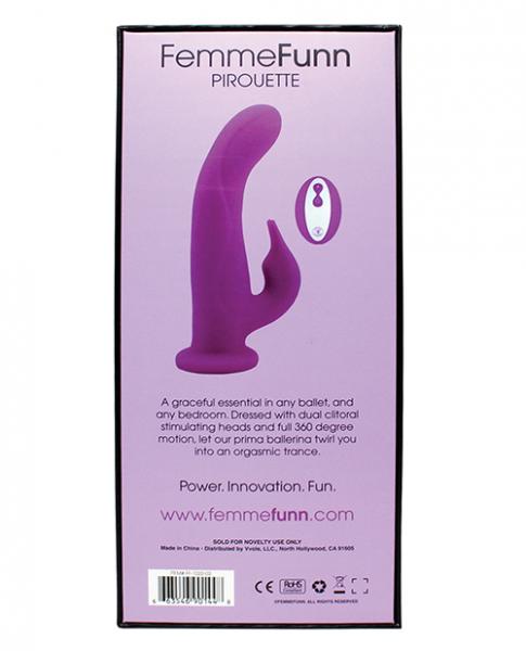 Femmefunn Pirouette Purple Rabbit Vibrator - Buy X Toys