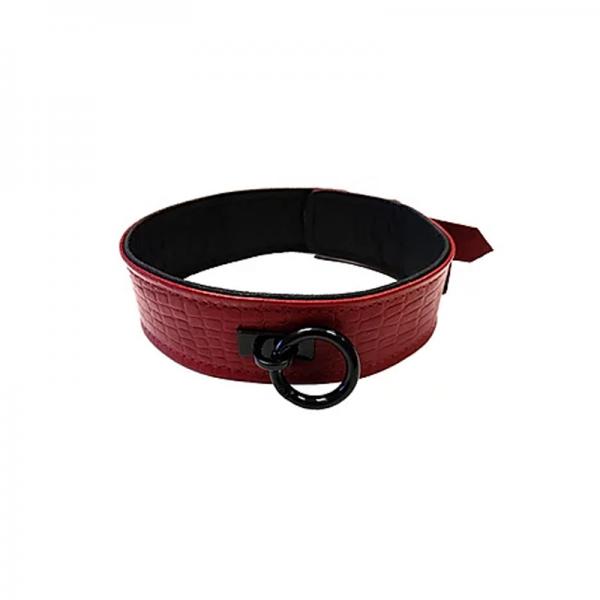 Leather Collar Cuffs Burgunday & Black Accessories - Buy X Toys